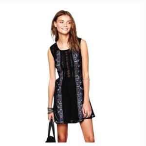 Free People Water Lily  Embroidered Sleeveless Mini Dress